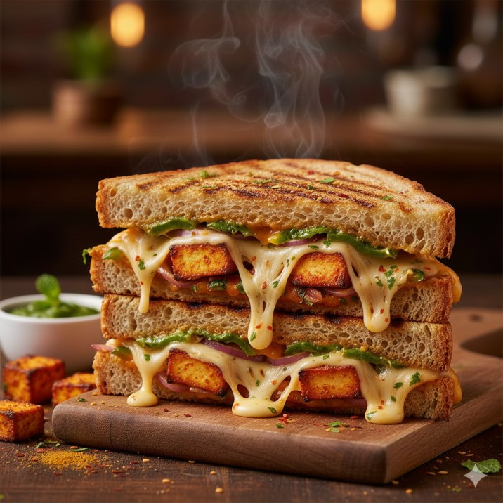 Chicken Tikka Cheese Sandwich